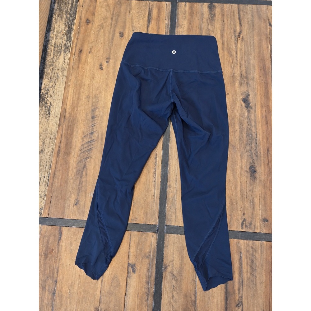 Lululemon Pace Rival HR Crop 22" Leggings Sz 6 Dark Olive No Zip Pockets W6BAVS